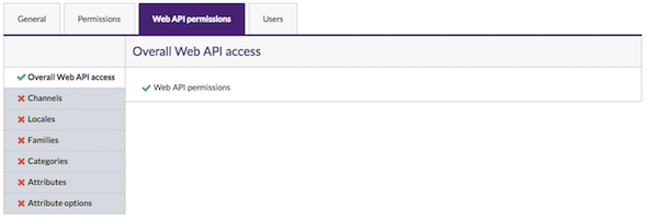 Web API permission tab screenshot